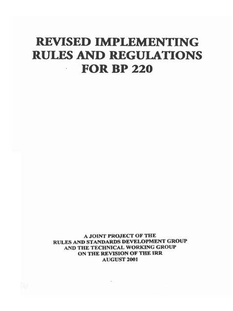 bp 220 lawphil|(PDF) REVISED IMPLEMENTING RULES AND REGULATIONS .